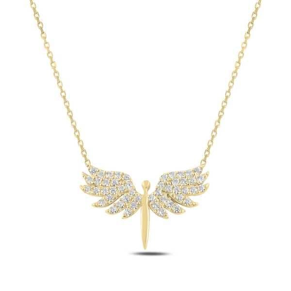 925 Ayar Gümüş Gold Mikail Meleği Kadın Gümüş Kolye