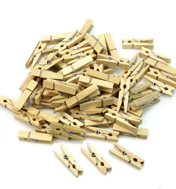 100'lü Ahşap Mandal 2.5cm 10'lu Paket 1000 Adet