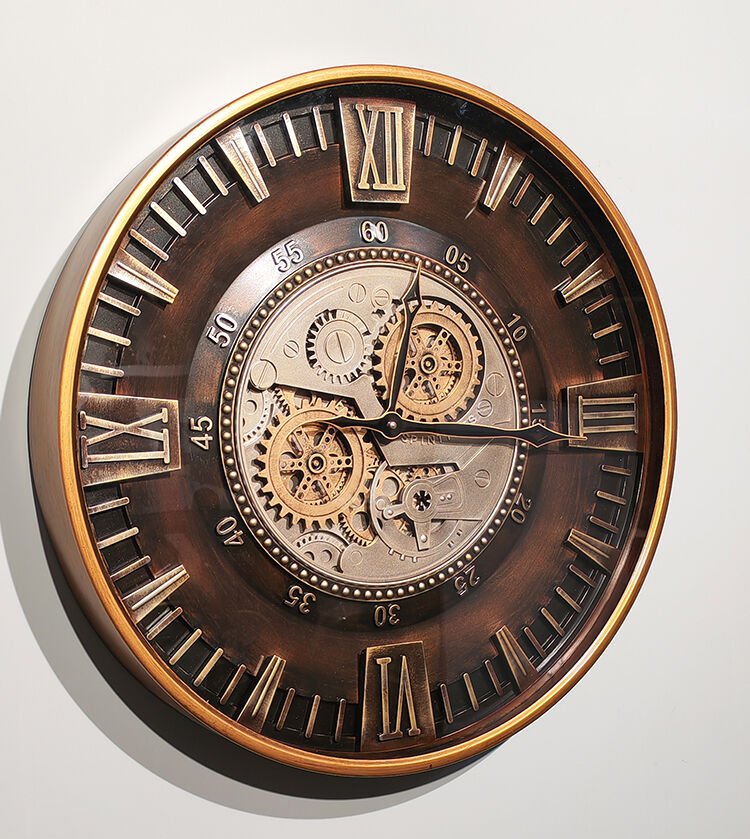 Özel Tasarım Metal Çarklı Duvar Saati