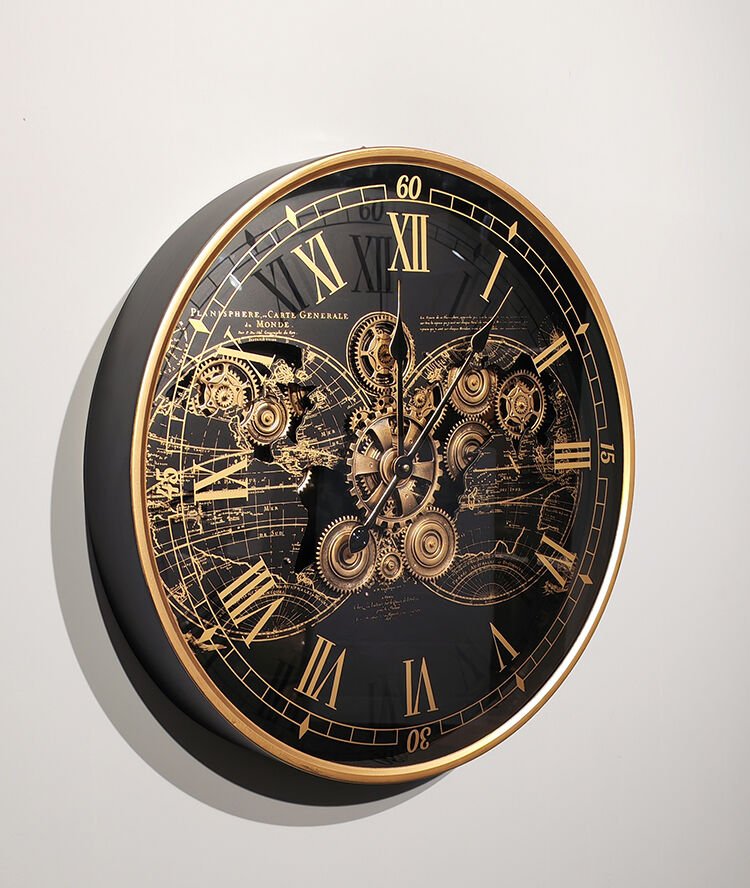 Özel Tasarım Metal Çarklı Duvar Saati