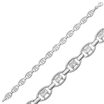 925 Ayar Gümüş Oval Su Yolu Bileklik