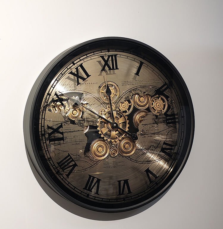 Özel Tasarım Metal Çarklı Duvar Saati