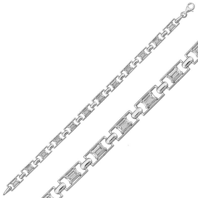 925 Ayar Gümüş Baget Su Yolu Bileklik