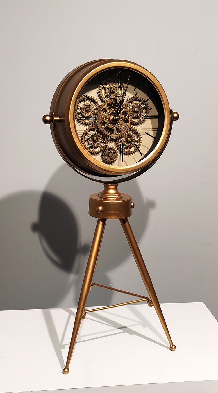 Özel Tasarım Metal  Çarklı Masa Saati