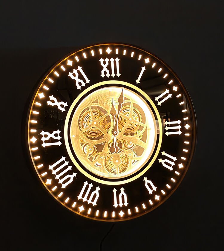 Özel Tasarım Metal Çarklı Ledli Duvar Saati