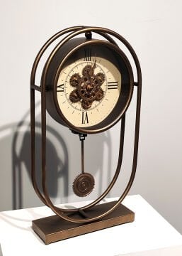 Özel Tasarım Metal  Çarklı Masa Saati