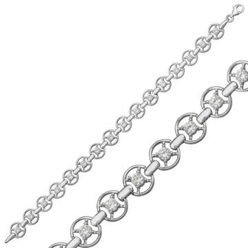 925 Ayar Gümüş Yuvarlak Su Yolu Bileklik