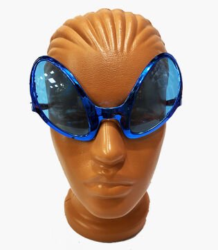 Parti Aksesuar Mavi Renk Alien Parti Gözlüğü Retro Parti Gözlüğü 8x13 cm