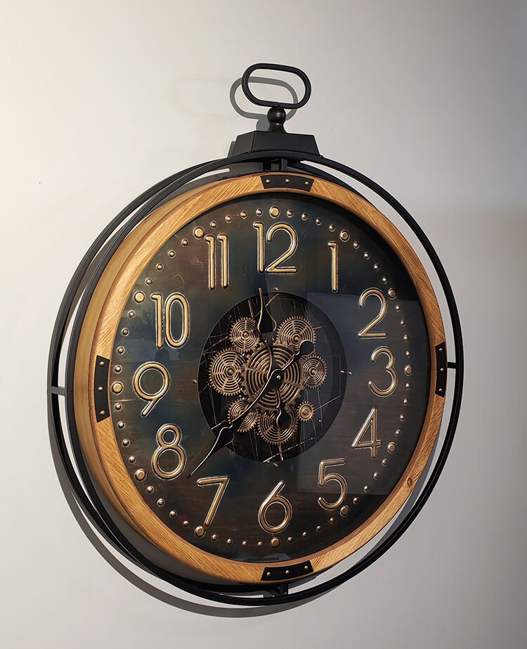 Özel Tasarım Metal Çarklı Duvar Saati