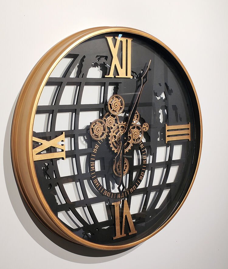 Özel Tasarım Metal Çarklı Duvar Saati