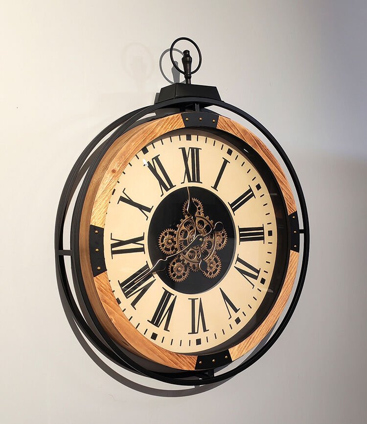 Özel Tasarım Metal Çarklı Duvar Saati