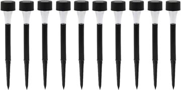 Güneş Enerjili Bahçe Lambası Plastik Saplama 10lu Set