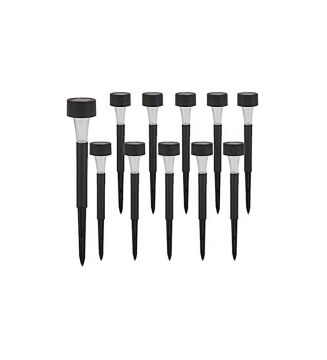 Güneş Enerjili Bahçe Lambası Plastik Saplama 10lu Set