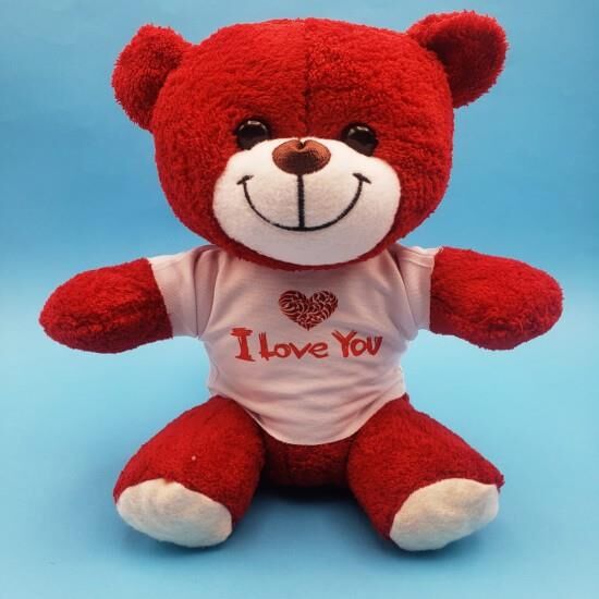 Kırmızı I Love You Peluş Ayıcık
