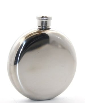 Paslanmaz Çelik Yuvarlak 5 Oz Tekli Matara