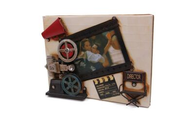Dekoratif Metal Çerçeve Sinema Temalı Vintage Hediyelik