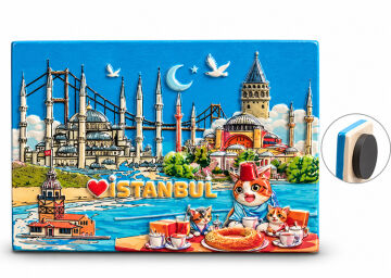 İstanbul Temalı Polyester Magnet