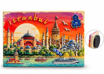 İstanbul Temalı Polyester Magnet