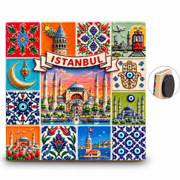 İstanbul Temalı Polyester Magnet