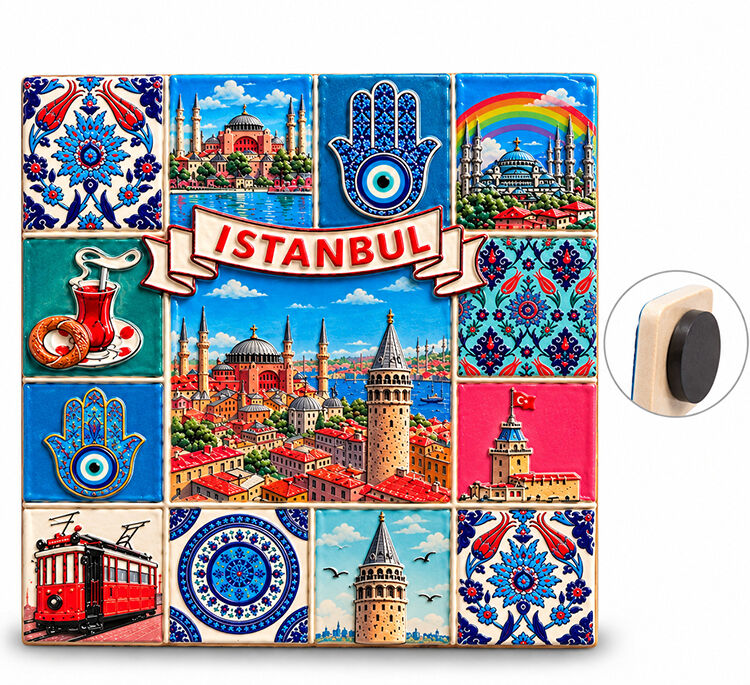 İstanbul Temalı Polyester Magnet