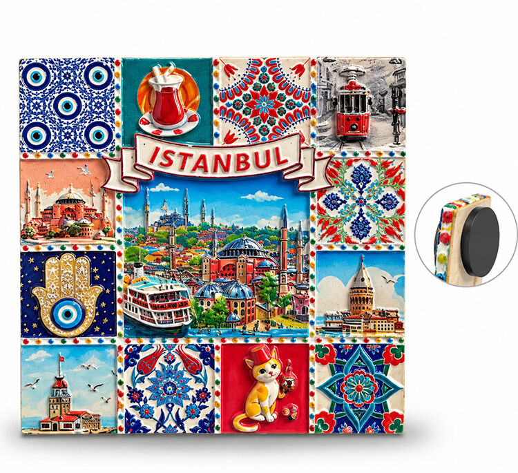İstanbul Temalı Polyester Magnet