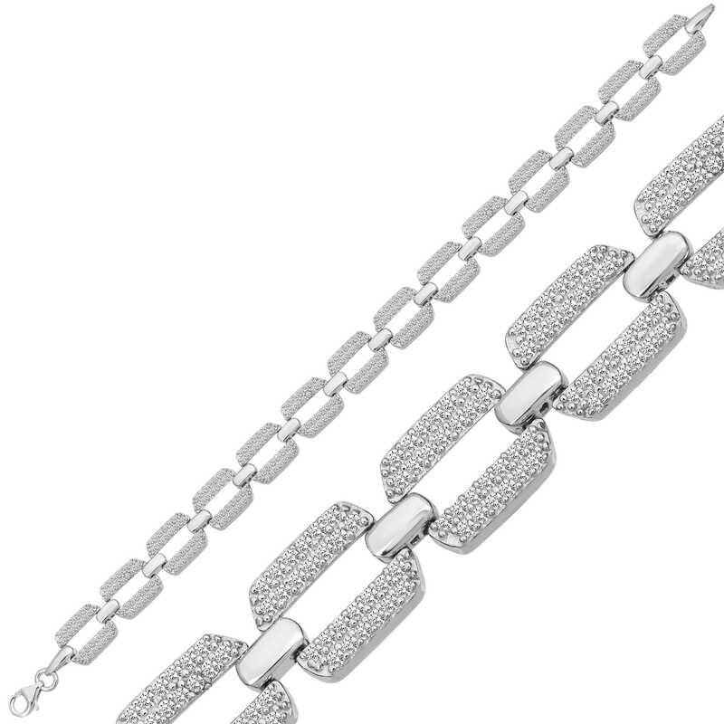 925 Ayar Gümüş Zirkon Taşlı Kadın Bileklik