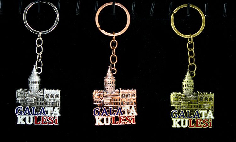 Metal Galata Kulesi Anahtarlık