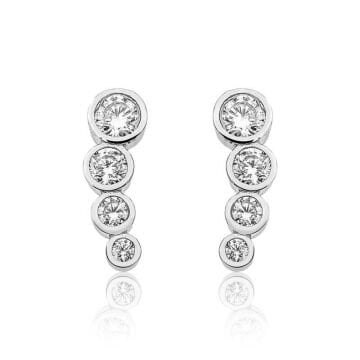 Gümüş 4 Taş Küpe