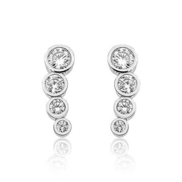 Gümüş 4 Taş Küpe