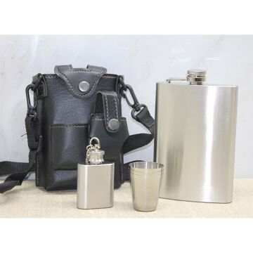 Deri Kılıflı Matara Seti