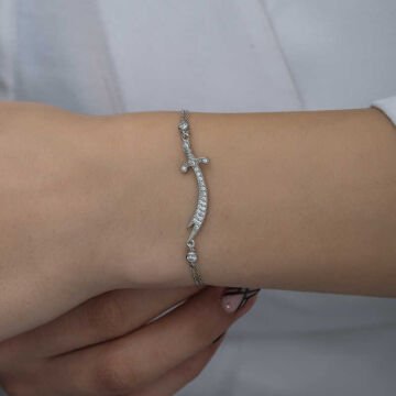 925 Ayar Gümüş Zülfikar Kılıcı Kadın Bileklik