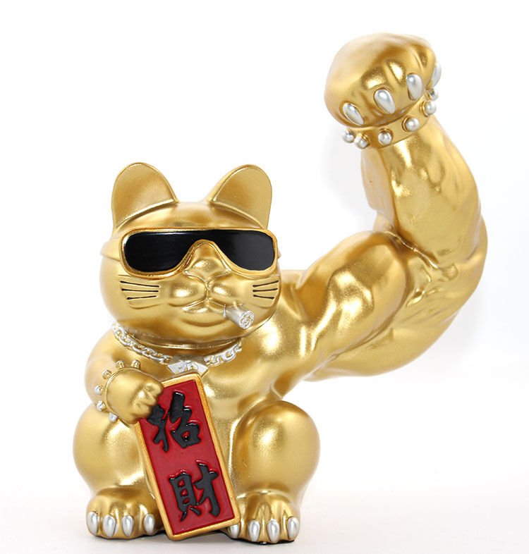 Polyester Şanslı Kedi Figürü