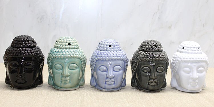 Seramik Buda Büstü Buhurdanlık