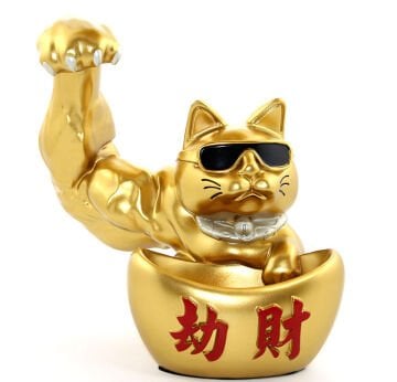 Polyester Şanslı Kedi Figürü
