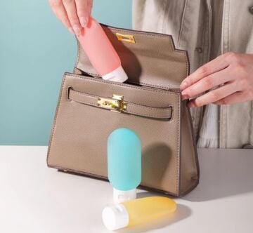 Seyahat Tipi Doldurulabilir Krem Şampuan Kutusu 3 lü Set