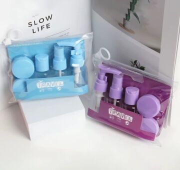 6 Parça Renkli Kapaklı Seyahat İçin Boş Şişe Seti