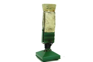 Dekoratif Metal Mikrofon Obje Biblo Vintage Hediyelik
