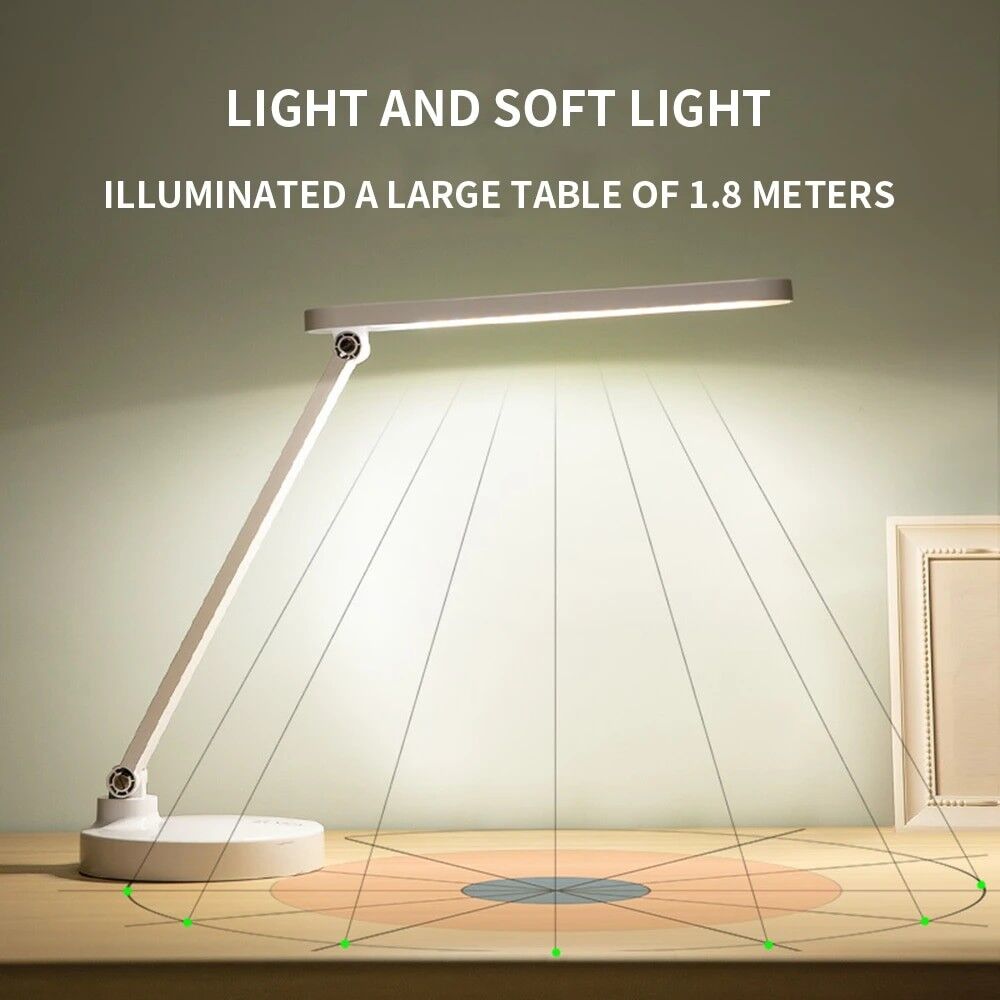 40 Led Çalışma Okuma Işığı Kademeli Masa Lambası Ayarlanabilir Renk Tonu Ve Parlaklık