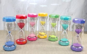 Plastik Çerceveli Renkli 5 Dk Kumsaati