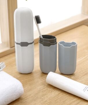 Seyahat Tipi Diş Fırçası ve Makyaj Fırçası Kabı 3 Renk