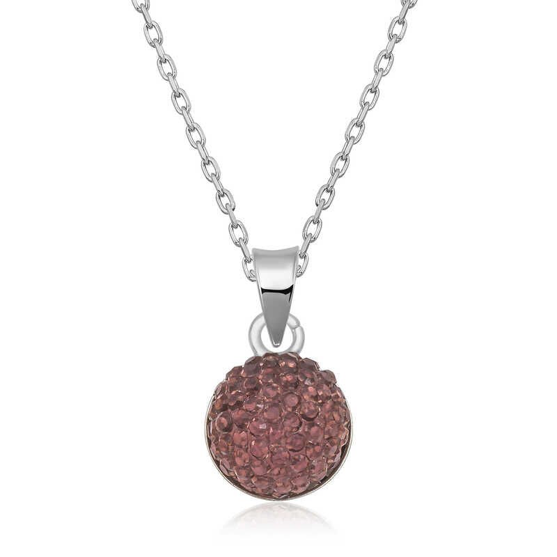 925 Ayar Gümüş Kristal Taşlı Kadın Gümüş Kolye