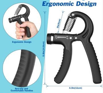 Sertlik Ayarlı El Yayı Ayarlanabilir Bilek Kas Güçlendirme Aleti 10-60 Kg