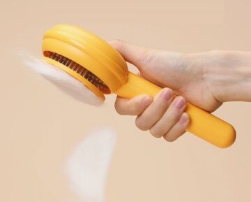 Hamburger Şekilli Otomatik Temizlenen Evcil Hayvan Fırçası