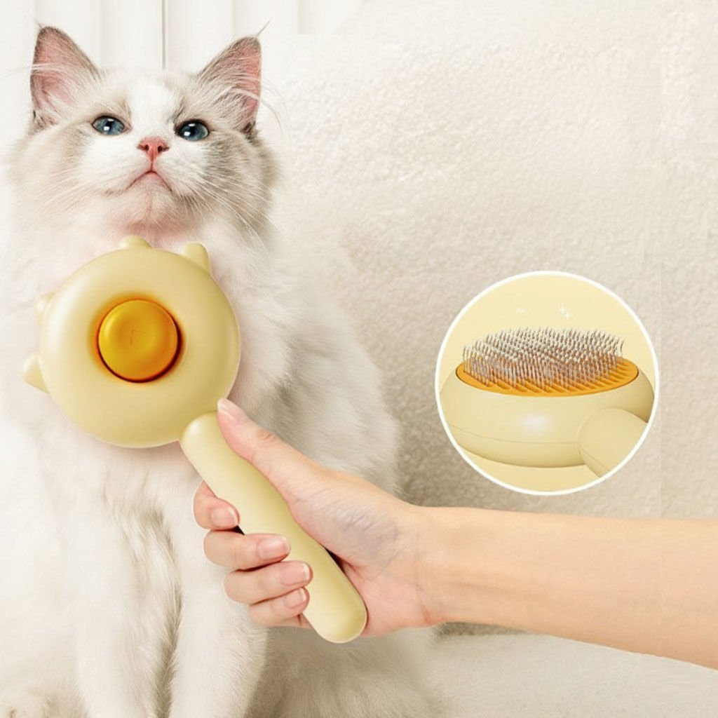 Pati Tasarımlı Otomatik Temizlenen Evcil Hayvan Fırçası