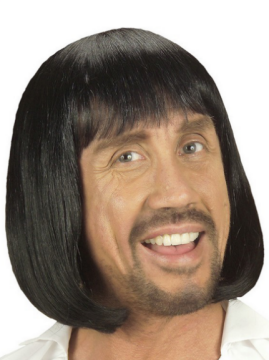 Parti Aksesuar Siyah Renk Erkekler İçin Kısa Ortaçağ Peruğu