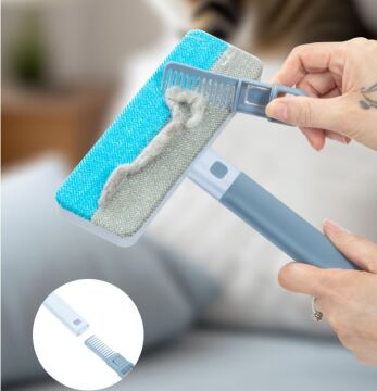 Çift Yönlü Evcil Hayvan Tüy Toplayıcı ve Yüzey Temizleme Fırçası