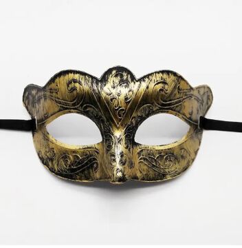 Maskeli Balo Antik Gri Gümüş Eskitilmiş Maske Balo Venedik