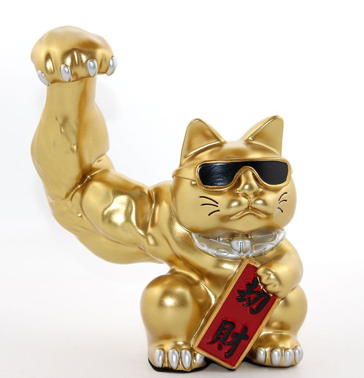 Polyester Şanslı Kedi Figürü