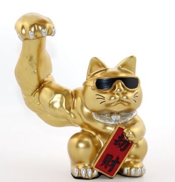 Polyester Şanslı Kedi Figürü