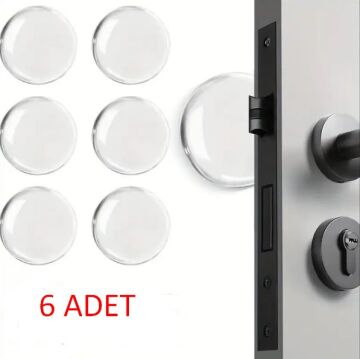 Şeffaf  Silikon Mobilya ve Kapı Durdurucu Darbe Pedi 6 lı
